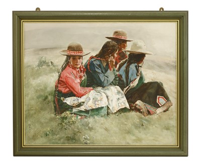 Lot 326 - A Chinese acrylic painting