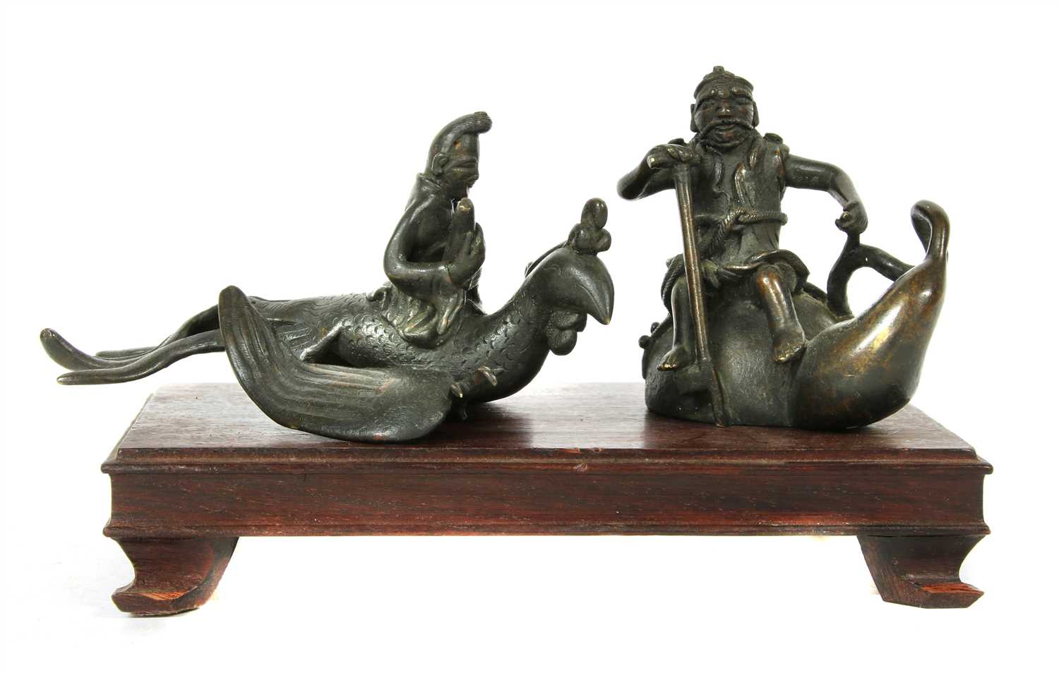 Lot 1109 - Two Chinese bronze figures