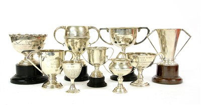 Lot 56 - A collection of silver trophies