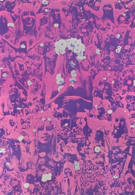 Lot 30 - A RARE PINK 'PLANT A FLOWER CHILD' 1967 POSTER