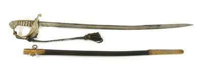 Lot 157 - A 19th century Naval officer's sword