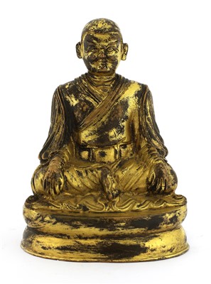 Lot 344 - A Tibetan bronze figure