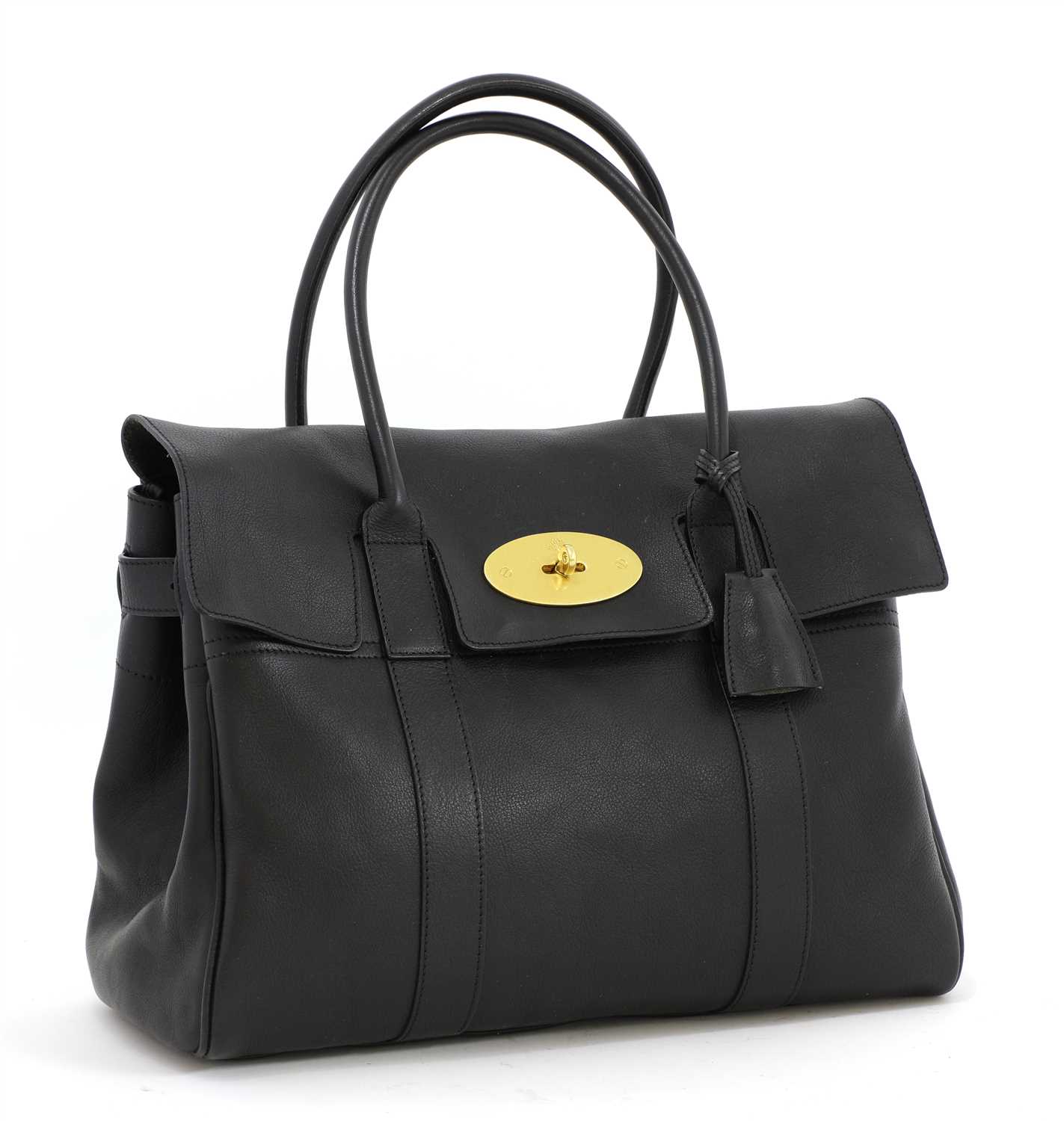Lot 694 - A Mulberry 'Bayswater' black leather handbag