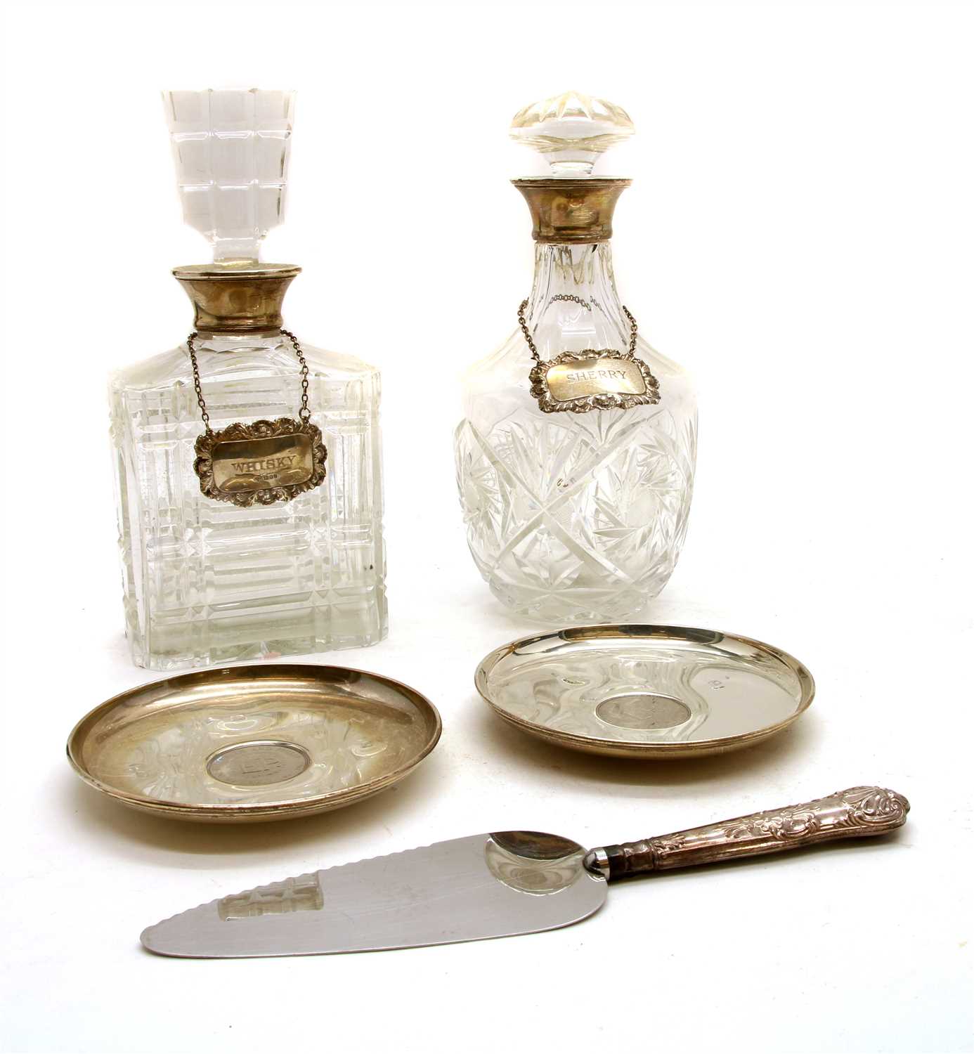 Lot 110 - A cut glass whisky decanter