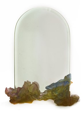 Lot 560 - A Daum pâte de verre glass mirror