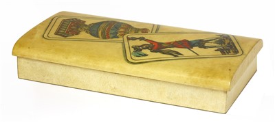 Lot 424 - An Aldo Tura lacquered parchment games box