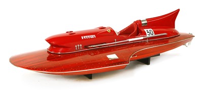 Lot 434 - A model of Timossi Ferrari's Hydroplane 'Arno X1'