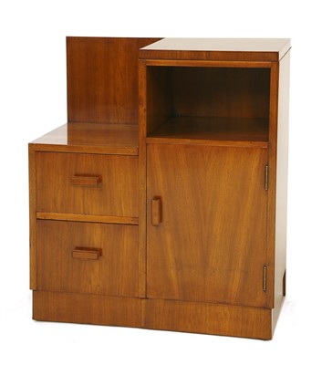 Lot 248 - An Art Deco walnut bedside cabinet