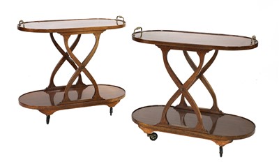 Lot 851 - A pair of mahogany ship's tables