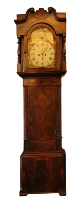 Lot 291 - A Scottish mahogany long case clock