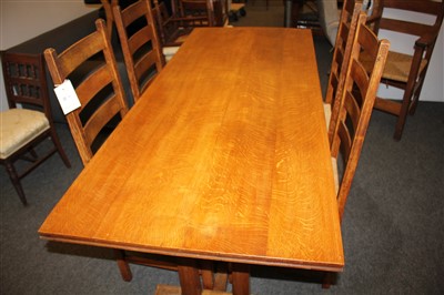Lot 87 - An Heal's oak refectory table