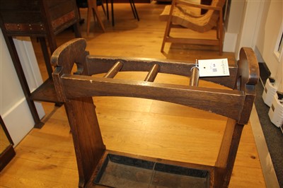Lot 64 - An Arts and Crafts oak stick stand