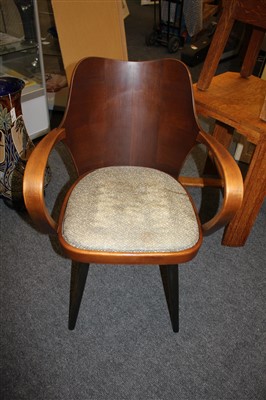 Lot 311 - A pair of stained armchairs