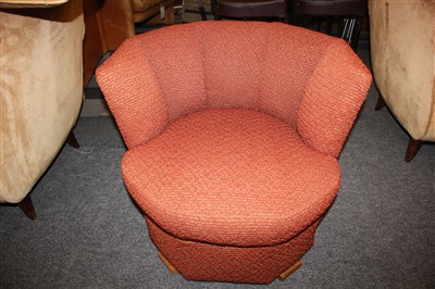Lot 243 - An Art Deco upholstered tub chair