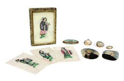 Lot 85 - A group of three 19th century portrait miniatures
