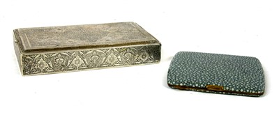 Lot 83 - An early 20th century Persian silver cigarette box