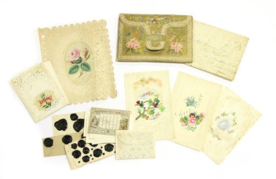 Lot 92 - A quantity of lace paper valentines and greeting cards