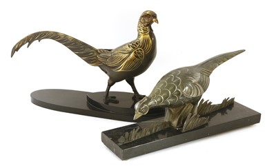 Lot 223 - An Art Deco spelter figure of a pheasant
