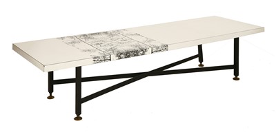 Lot 384 - A lithographed coffee table