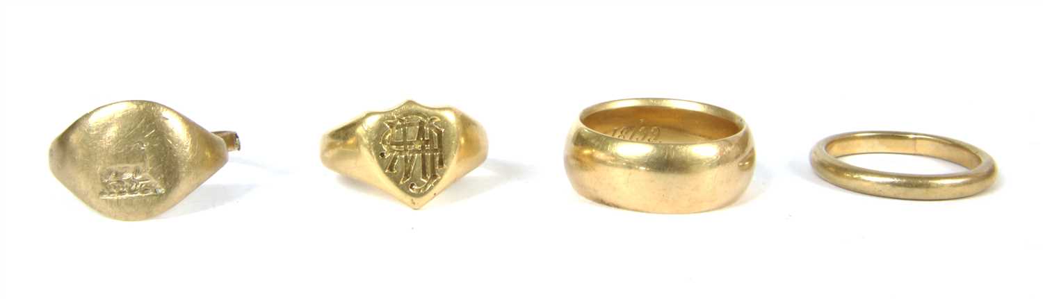 Lot 42 - Four gold rings