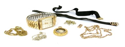 Lot 39 - A collection of items to include a gentlemen's 9ct gold mechanical Record wristwatch