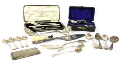 Lot 73 - A quantity of silver and silver plated flatware