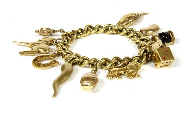 Lot 15 - A rolled gold curb chain bracelet