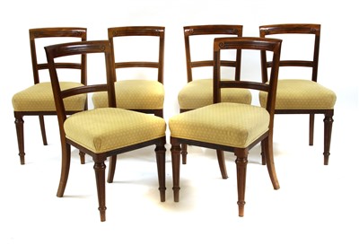 Lot 329 - A set of six Victorian mahogany dining chairs