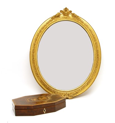 Lot 175 - A giltwood wall mirror
