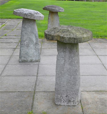 Lot 405 - Three staddle stones