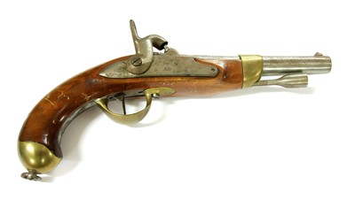 Lot 412 - A French percussion hammer action pistol