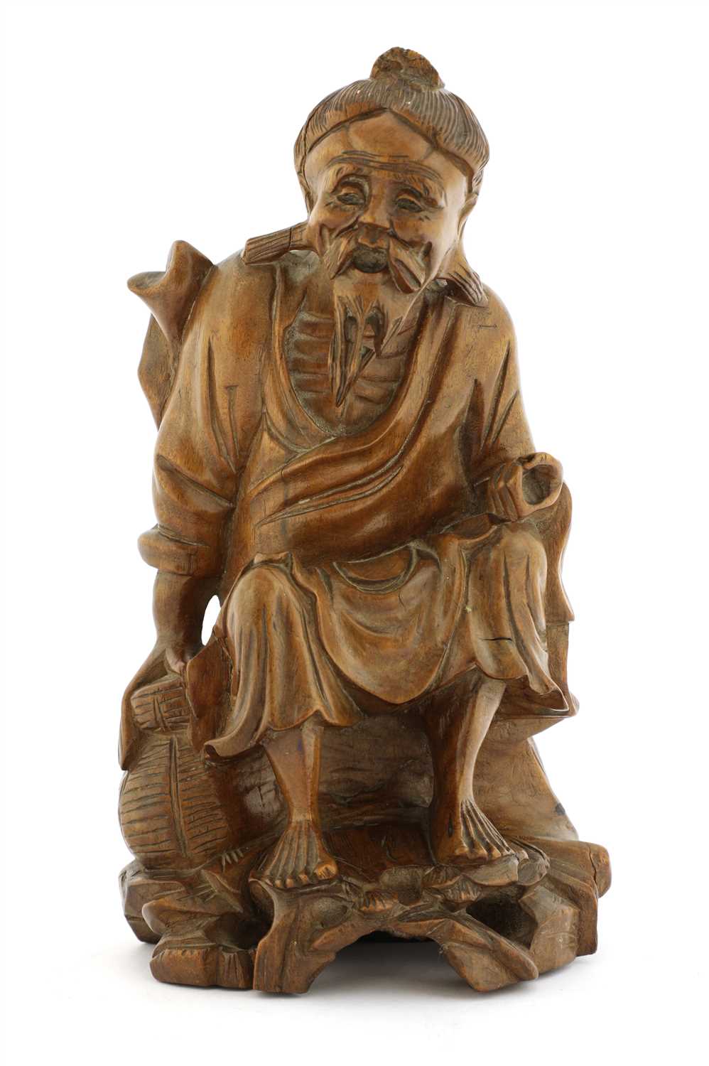 Lot 336 - A Chinese wood carving