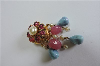 Lot 662 - A Mitchel Maer for Christian Dior necklace, brooch and single earring suite, c.1950