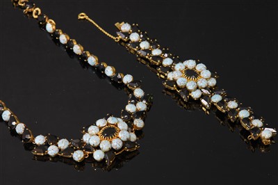 Lot 661 - A Mitchel Maer for Christian Dior necklace and bracelet suite, c.1950