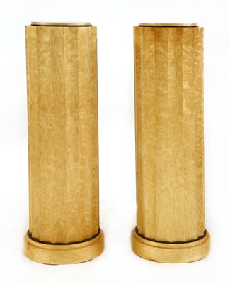 Lot 191 - A pair of Art Deco-style maple columns