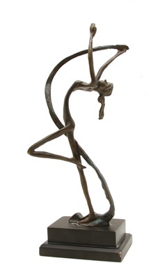 Lot 232 - An abstract bronzed figure