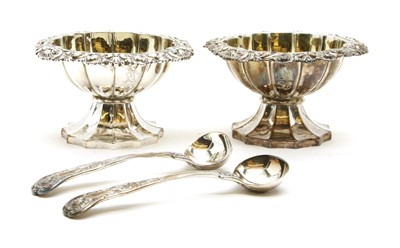 Lot 112 - A pair of early 19th Century silver salts and spoons