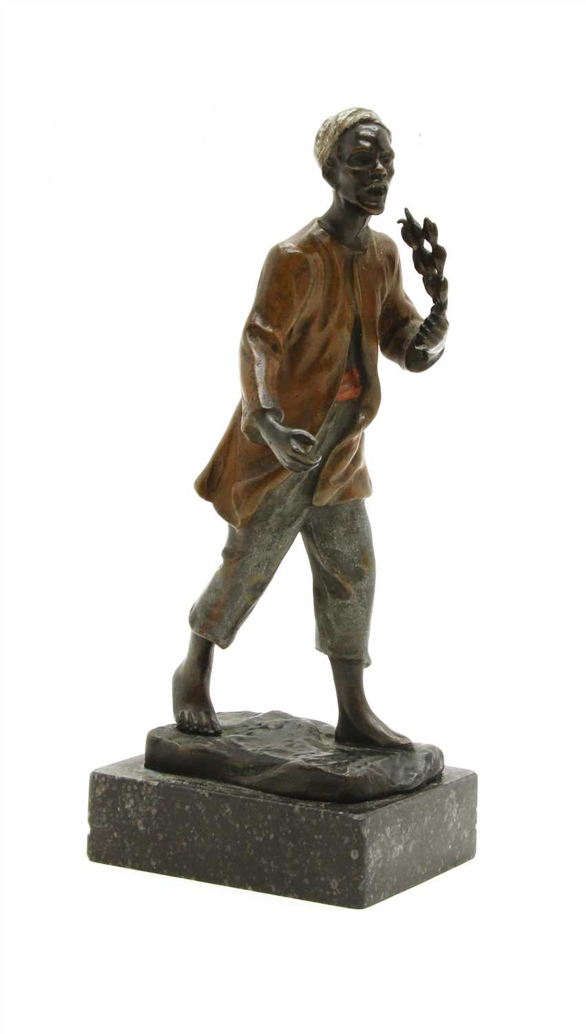 Lot 121 - A cold painted bronze figure