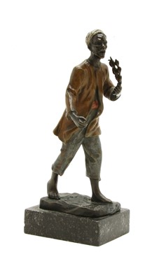 Lot 121 - A cold painted bronze figure