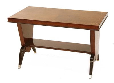 Lot 296 - An Art Deco inlaid walnut and Macassar coffee table