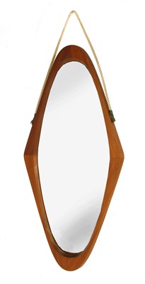 Lot 441 - A teak wall mirror