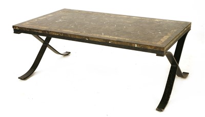 Lot 604 - A faux marble coffee table