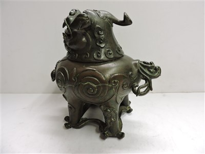 Lot 381 - Three Chinese bronze incense burners