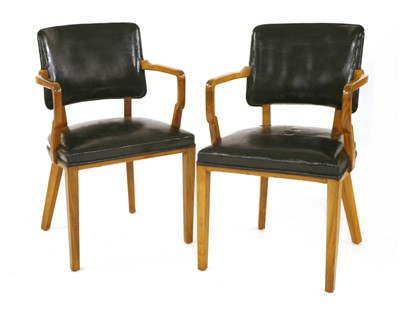 Lot 263 - A pair of Art Deco walnut elbow chairs