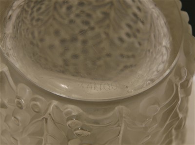 Lot 280 - A Lalique moulded glass vase