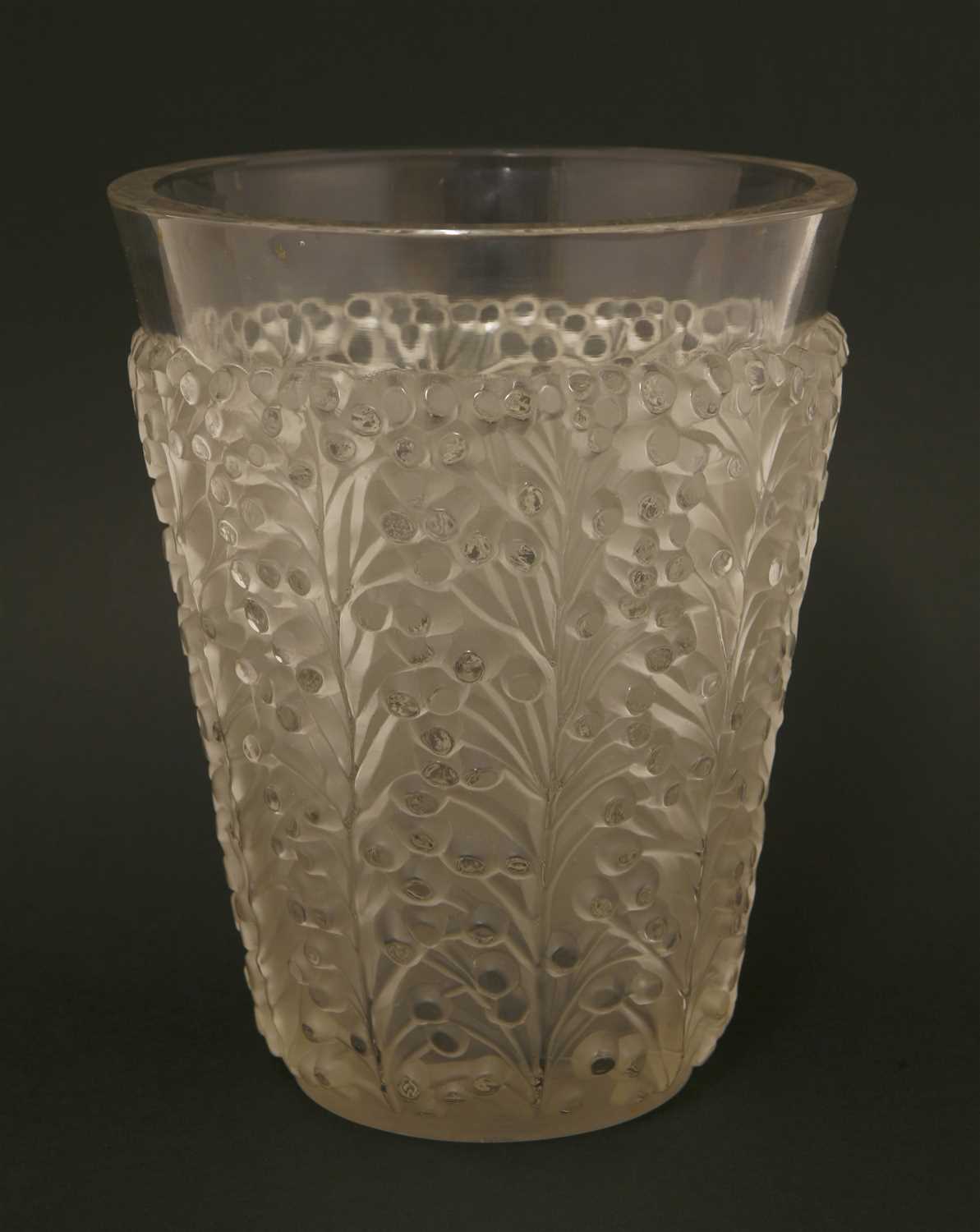 Lot 280 - A Lalique moulded glass vase