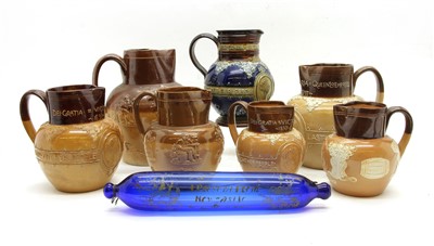 Lot 196 - A collection of Royal Doulton stoneware jugs