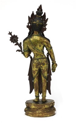 Lot 392 - A Chinese bronze bodhisattva