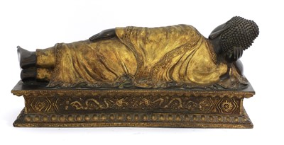 Lot 380 - A Chinese bronze shakyamuni Buddha