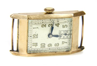 Lot 60 - A gentlemen's Art Deco 9ct gold Trebex mechanical watch head